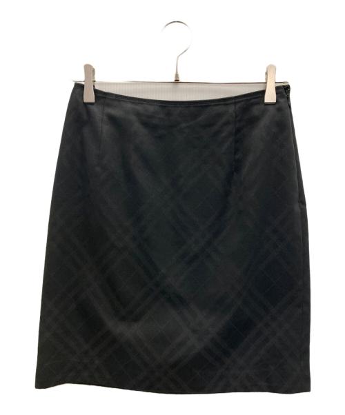 BURBERRY LONDON（バーバリーロンドン）BURBERRY LONDON (バーバリーロンドン) シャドーチェックスカート ブラック サイズ:40の古着・服飾アイテム
