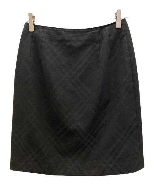 BURBERRY LONDON（バーバリーロンドン）BURBERRY LONDON (バーバリーロンドン) シャドーチェックスカート ブラック サイズ:40の古着・服飾アイテム