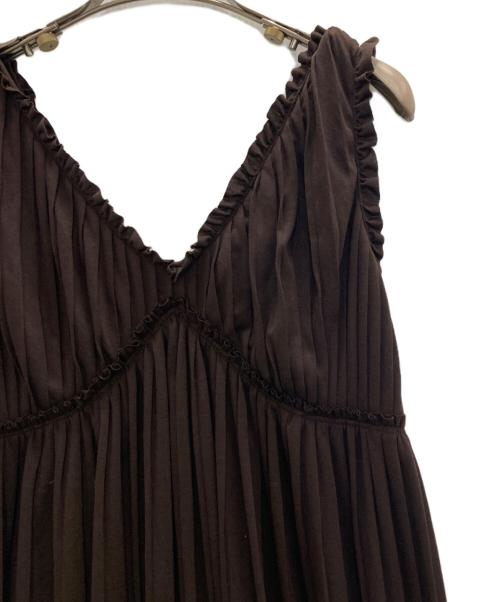 HER LIP TO（ハーリップトゥ）HER LIP TO (ハーリップトゥ) MUST HAVE SUMMER DRESS/M ブラウン サイズ:Sの古着・服飾アイテム