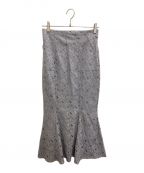 HER LIP TOハーリップトゥ）の古着「Floral Lace Mermaid Skirt.」｜ブルー