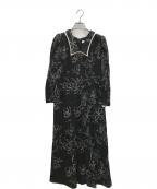 HER LIP TOハーリップトゥ）の古着「Limoges Floral Midi Dress」｜ブラック