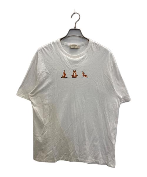maison kitsune（メゾンキツネ）MAISON KITSUNE (メゾンキツネ) Yoga Fox ホワイト サイズ:表記無しの古着・服飾アイテム