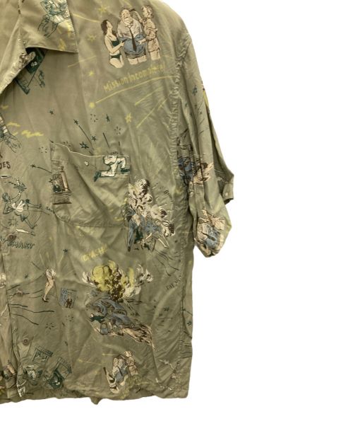 Porter Classic（ポータークラシック）Porter Classic (ポータークラシック) 落ちこぼれスパイALOHA CHINESE SHIRT グリーン サイズ:Mの古着・服飾アイテム