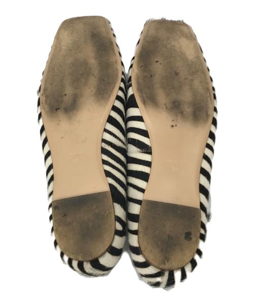 Pippichic（ピッピシック）Pippichic (ピッピシック) ゼブラ柄スクエアトゥーパンプス ホワイト サイズ:38の古着・服飾アイテム