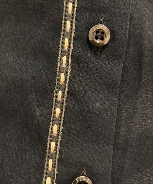 FENDI（フェンディ）FENDI (フェンディ) フロントステッチシャツ ネイビー サイズ:40の古着・服飾アイテム