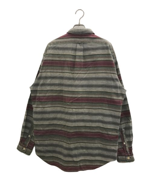 POLO RALPH LAUREN（ポロ・ラルフローレン）POLO RALPH LAUREN (ポロ・ラルフローレン) ネイティブボーダーシャツ レッド×グレー サイズ:Lの古着・服飾アイテム