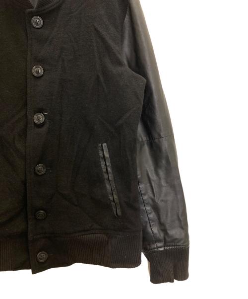 yoused（ユーズド）yoused (ユーズド) レザー切替スタジャン ブラック サイズ:Ⅿの古着・服飾アイテム