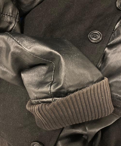 yoused（ユーズド）yoused (ユーズド) レザー切替スタジャン ブラック サイズ:Ⅿの古着・服飾アイテム