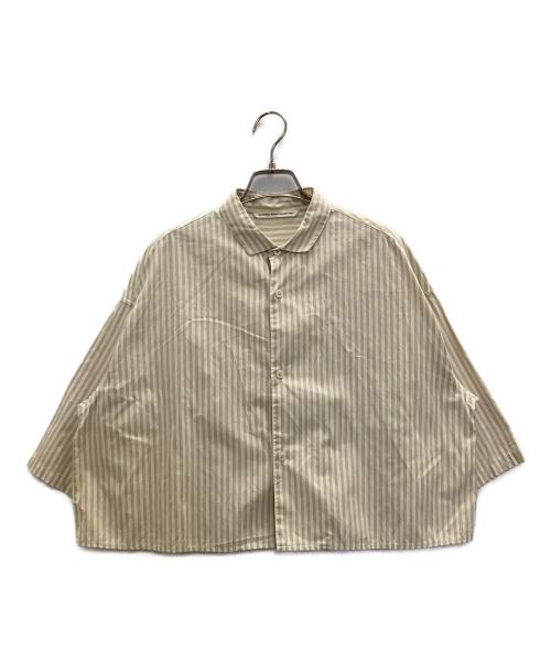 GRANDMA MAMA DAUGHTER（グランマママドーター）GRANDMA MAMA DAUGHTER (グランマママドーター) ストライプショートシャツ ベージュ サイズ:1の古着・服飾アイテム