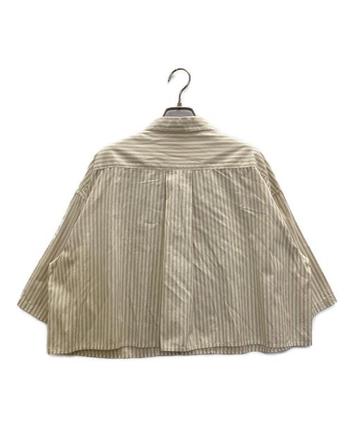 GRANDMA MAMA DAUGHTER（グランマママドーター）GRANDMA MAMA DAUGHTER (グランマママドーター) ストライプショートシャツ ベージュ サイズ:1の古着・服飾アイテム
