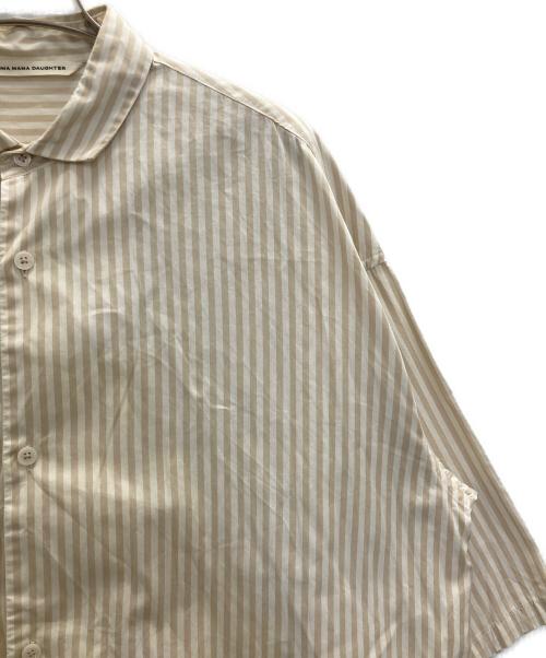GRANDMA MAMA DAUGHTER（グランマママドーター）GRANDMA MAMA DAUGHTER (グランマママドーター) ストライプショートシャツ ベージュ サイズ:1の古着・服飾アイテム