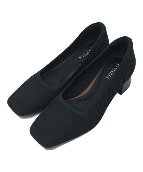 VIVAIA（ビバイア）VIVAIA (ビバイア) Melody 2.0 クエアトゥ チャンキーヒール パンプス ブラック サイズ:36の古着・服飾アイテム
