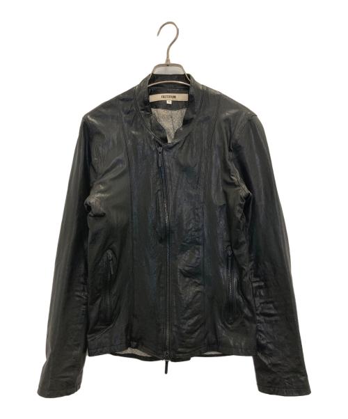FACTOTUM（ファクトタム）FACTOTUM (ファクトタム) シングルライダースジャケット ブラック サイズ:44の古着・服飾アイテム