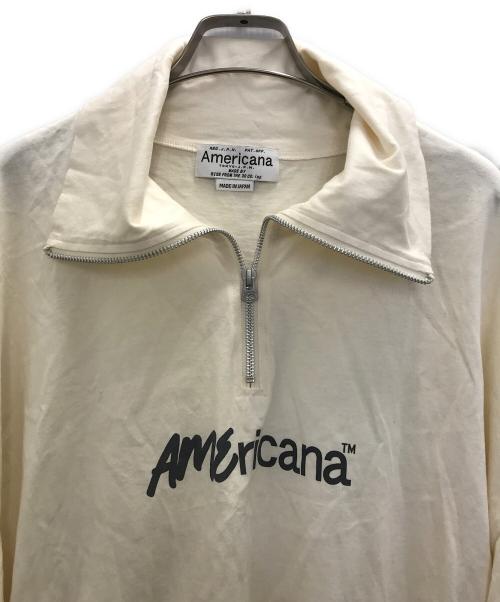 Americana（アメリカーナ）Americana (アメリカーナ) ロゴハーフジップカットソー アイボリー サイズ:不明の古着・服飾アイテム