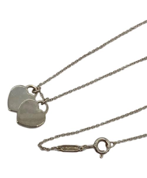 TIFFANY & Co.（ティファニー）Tiffany & Co. (ティファニー) ブルー ダブル ハート タグ ペンダント シルバー×ブルーの古着・服飾アイテム