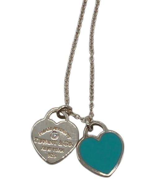 TIFFANY & Co.（ティファニー）Tiffany & Co. (ティファニー) ブルー ダブル ハート タグ ペンダント シルバー×ブルーの古着・服飾アイテム