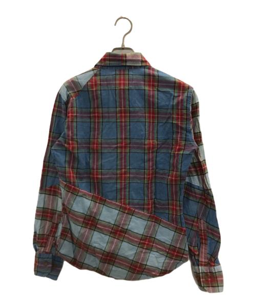 Vivienne Westwood man（ヴィヴィアン ウェストウッド マン）Vivienne Westwood man (ヴィヴィアン ウェストウッド マン) チェックシャツ ブルー×レッド サイズ:44の古着・服飾アイテム