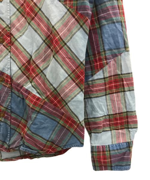 Vivienne Westwood man（ヴィヴィアン ウェストウッド マン）Vivienne Westwood man (ヴィヴィアン ウェストウッド マン) チェックシャツ ブルー×レッド サイズ:44の古着・服飾アイテム