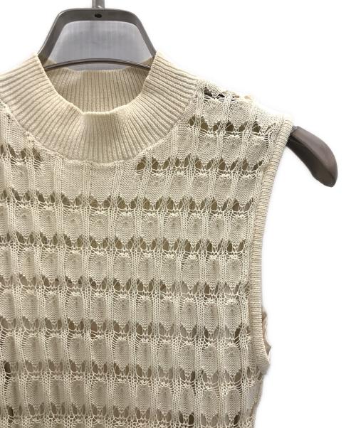 anuans（アニュアンス）anuans (アニュアンス) クロシェニットマーメイドワンピース ベージュ サイズ:FREEの古着・服飾アイテム