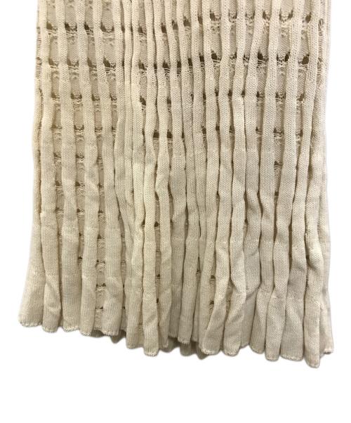 anuans（アニュアンス）anuans (アニュアンス) クロシェニットマーメイドワンピース ベージュ サイズ:FREEの古着・服飾アイテム