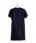 Yves Saint Laurent (イヴサンローラン) YSLボタンオールドリネンワンピース ネイビー サイズ:38：8000円