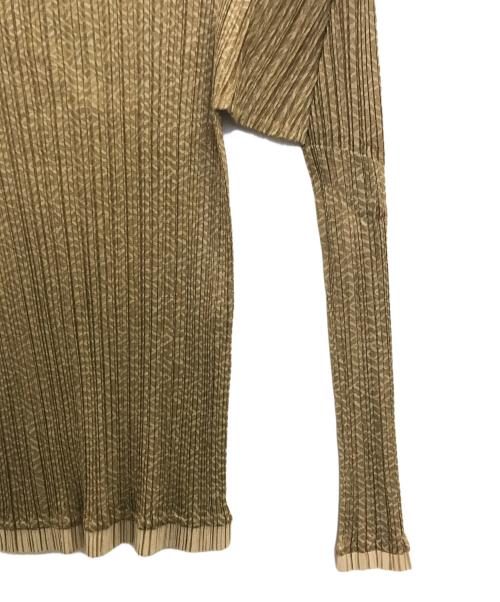 PLEATS PLEASE（プリーツプリーズ）PLEATS PLEASE (プリーツプリーズ) 総柄プリーツカットソー ベージュ サイズ:3の古着・服飾アイテム
