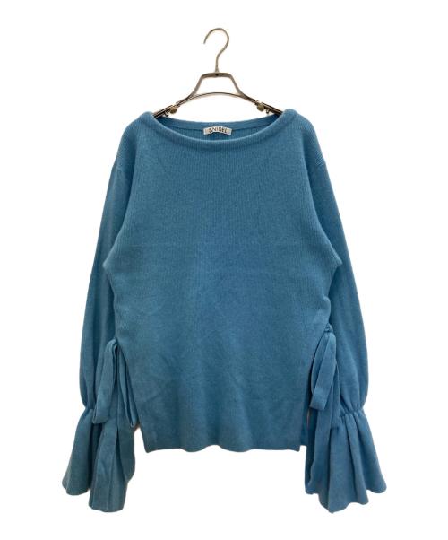 Snidel（スナイデル）Snidel (スナイデル) ベルスリーブニットプルオーバー サックス ブルー サイズ:FREEの古着・服飾アイテム