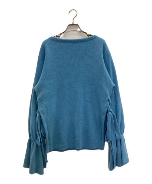 Snidel（スナイデル）Snidel (スナイデル) ベルスリーブニットプルオーバー サックス ブルー サイズ:FREEの古着・服飾アイテム