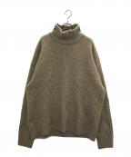 MARKAマーカ）の古着「LOOSE NECK - extra fine wool モックネックニット」｜ベージュ