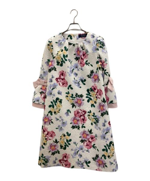 M'S GRACY（エムズグレイシー）M'S GRACY (エムズグレイシー) ブーケプリントワンピース ホワイト サイズ:38の古着・服飾アイテム