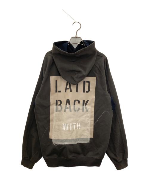 taupe（トープ）TAUPE (トープ) LAID BACK オーバーサイズフーディー グレー サイズ:02の古着・服飾アイテム