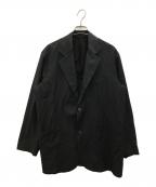 awasaアワサ）の古着「ウールシルクテーラードジャケット」｜ブラック