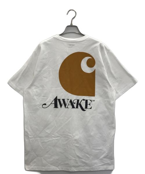 CarHartt（カーハート）CarHartt (カーハート) AWAKE (アウェイク) ポケットTシャツ ホワイト サイズ:Lの古着・服飾アイテム