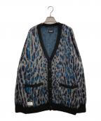 Schottショット）の古着「SHAGGY KNIT LEOPARD」｜グレー×ブルー