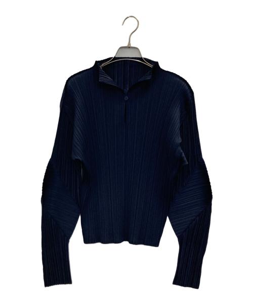 PLEATS PLEASE（プリーツプリーズ）PLEATS PLEASE (プリーツプリーズ) ロングスリーブカットソー ブルー サイズ:3の古着・服飾アイテム