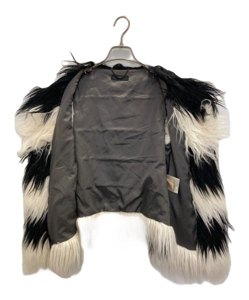 DIESEL（ディーゼル）DIESEL (ディーゼル) シャギーベスト ブラック×ホワイト サイズ:SIZE Sの古着・服飾アイテム