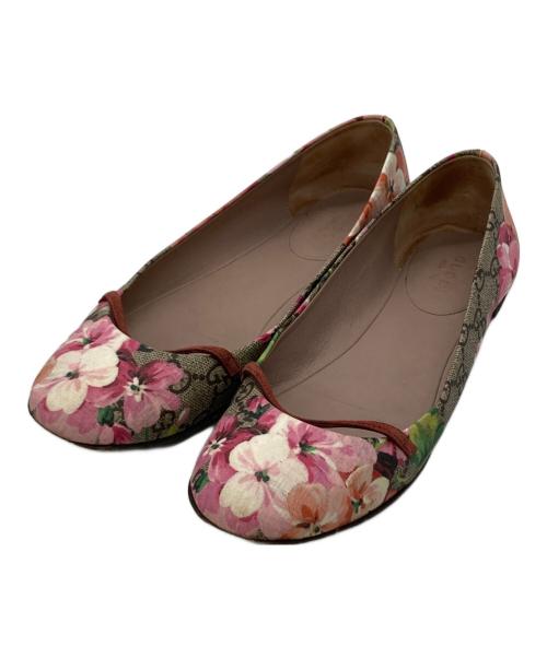 GUCCI（グッチ）GUCCI (グッチ) GGスプリーム ブルームスフラットシューズ ベージュ サイズ:35の古着・服飾アイテム