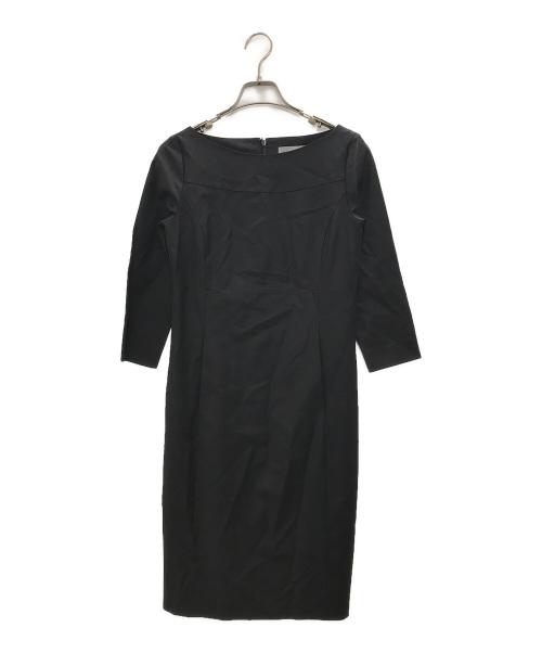 theory luxe（セオリーリュクス）theory luxe (セオリーリュクス) 7分袖ワンピース ネイビー サイズ:36の古着・服飾アイテム