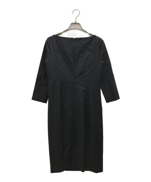 theory luxe（セオリーリュクス）theory luxe (セオリーリュクス) 7分袖ワンピース ネイビー サイズ:36の古着・服飾アイテム