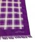 tricot COMME des GARCONS (トリココムデギャルソン) ウールチェックストール パープル：5000円