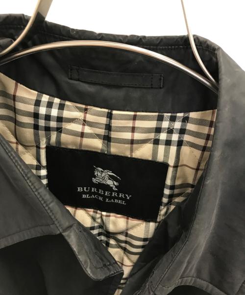 BURBERRY BLACK LABEL（バーバリーブラックレーベル）BURBERRY BLACK LABEL (バーバリーブラックレーベル) ステンカラーコート ブラック サイズ:Ｌの古着・服飾アイテム