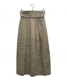 SEEALL（シーオール）の古着「MULTI PLEATED SKIRT」｜ベージュ