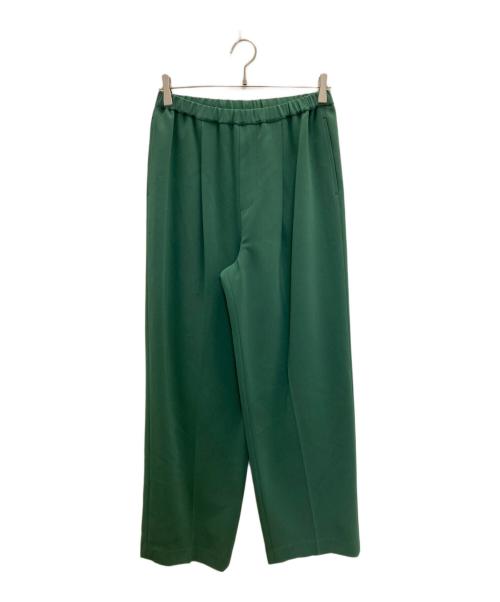 Whim Gazette（ウィムガゼット）Whim Gazette (ウィムガゼット) ダブルクロスストレッチパンツ グリーン サイズ:FREEの古着・服飾アイテム