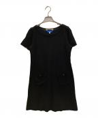 BLUE LABEL CRESTBRIDGEブルーレーベルクレストブリッジ）の古着「半袖ワンピース」｜ブラック