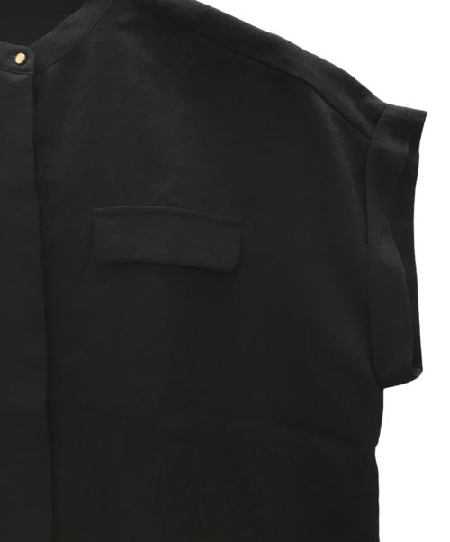 nano・universe（ナノ・ユニバース）nano・universe (ナノ・ユニバース) メランジドライスタンドシャツブラウス ネイビー サイズ:2の古着・服飾アイテム