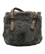 PAUL SMITHポールスミス）の古着「フェイクファーハンドバッグ」｜グレー