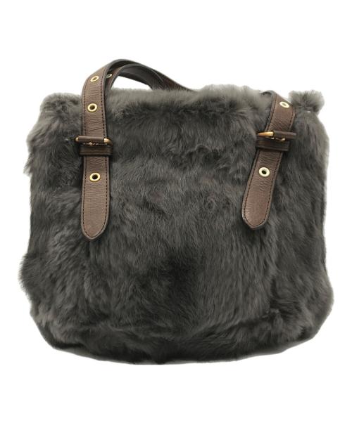 PAUL SMITH（ポールスミス）Paul Smith (ポールスミス) フェイクファーハンドバッグ グレーの古着・服飾アイテム