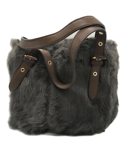 PAUL SMITH（ポールスミス）Paul Smith (ポールスミス) フェイクファーハンドバッグ グレーの古着・服飾アイテム