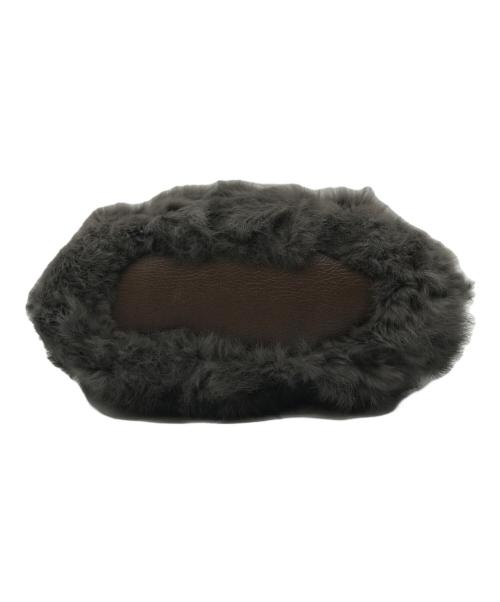 PAUL SMITH（ポールスミス）Paul Smith (ポールスミス) フェイクファーハンドバッグ グレーの古着・服飾アイテム