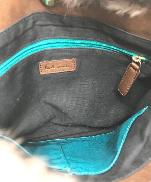 PAUL SMITH（ポールスミス）Paul Smith (ポールスミス) フェイクファーハンドバッグ グレーの古着・服飾アイテム